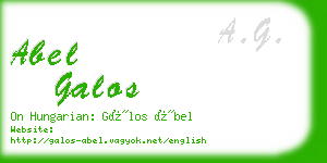 abel galos business card